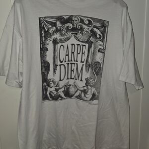 Hanes White 'Carpe Diem' Graphic Tee